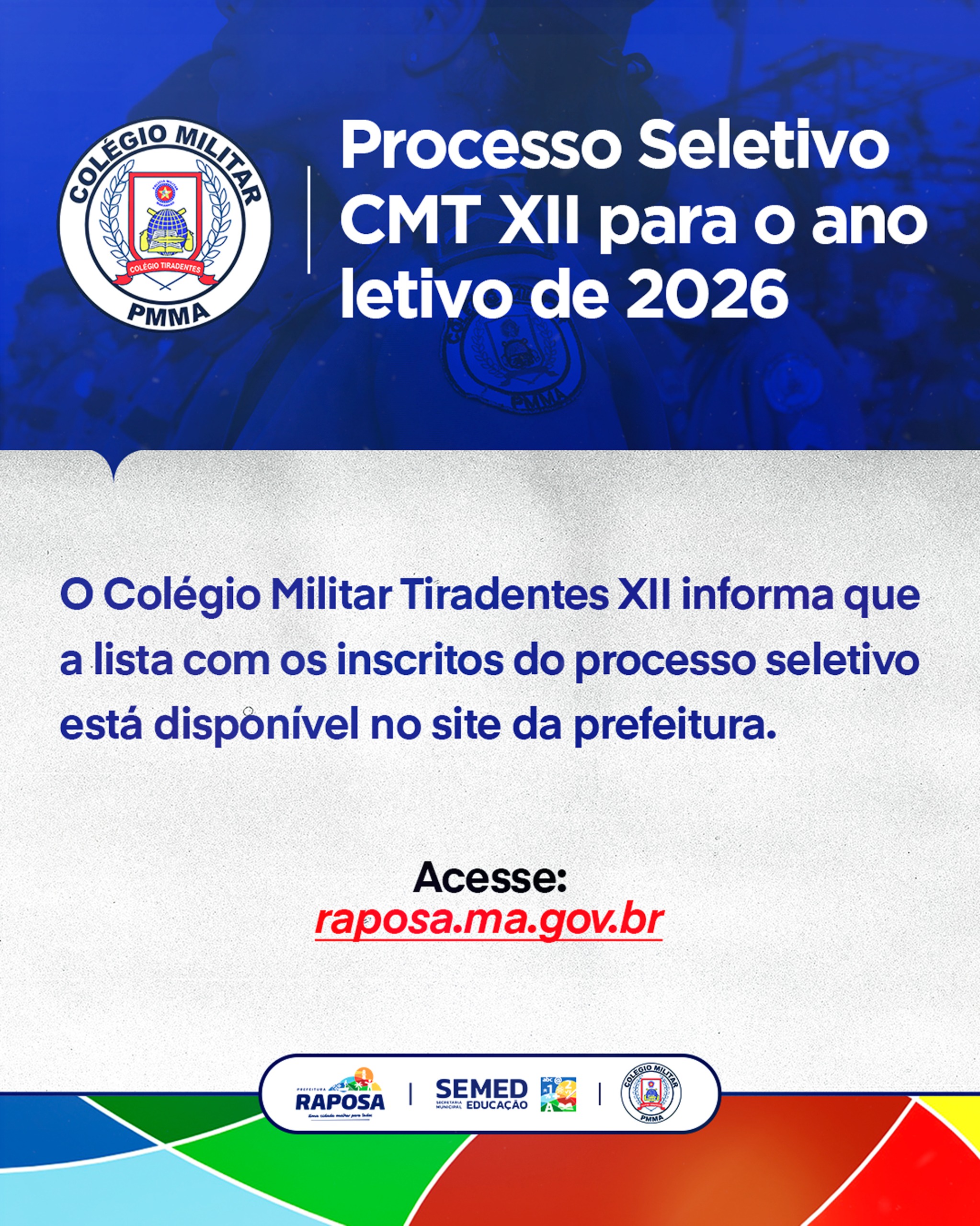CMT XII divulga lista de inscritos para o Processo Seletivo 2026